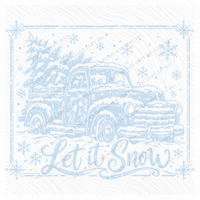 Let it Snow Silhouette Digital Design, PNG