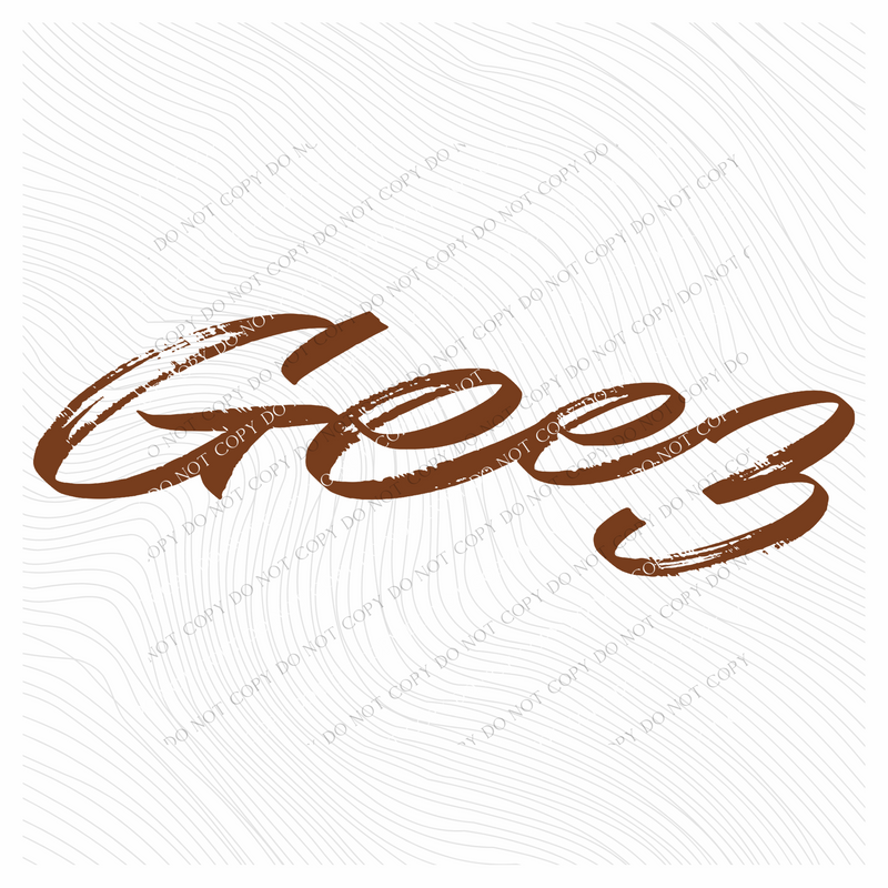 Geez Western Script in Brown Digital Design, PNG