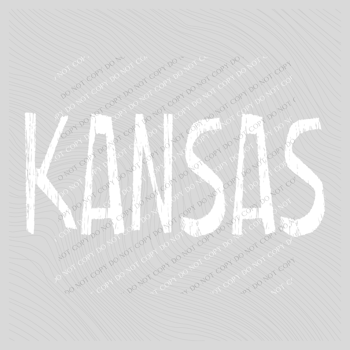 Kansas Rough in White Digital Design, PNG