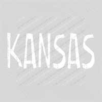 Kansas Rough in White Digital Design, PNG