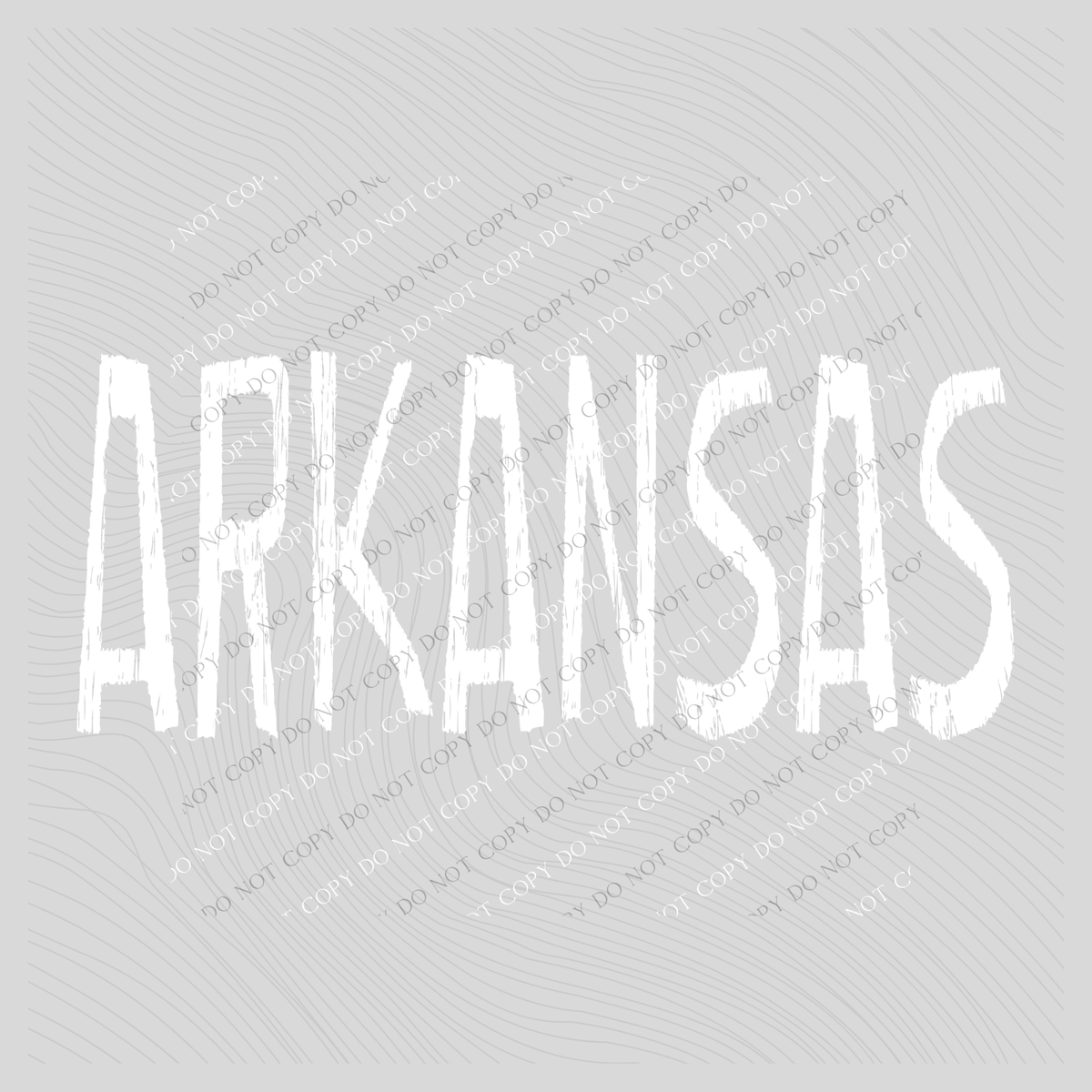 Arkansas Rough in White Digital Design, PNG