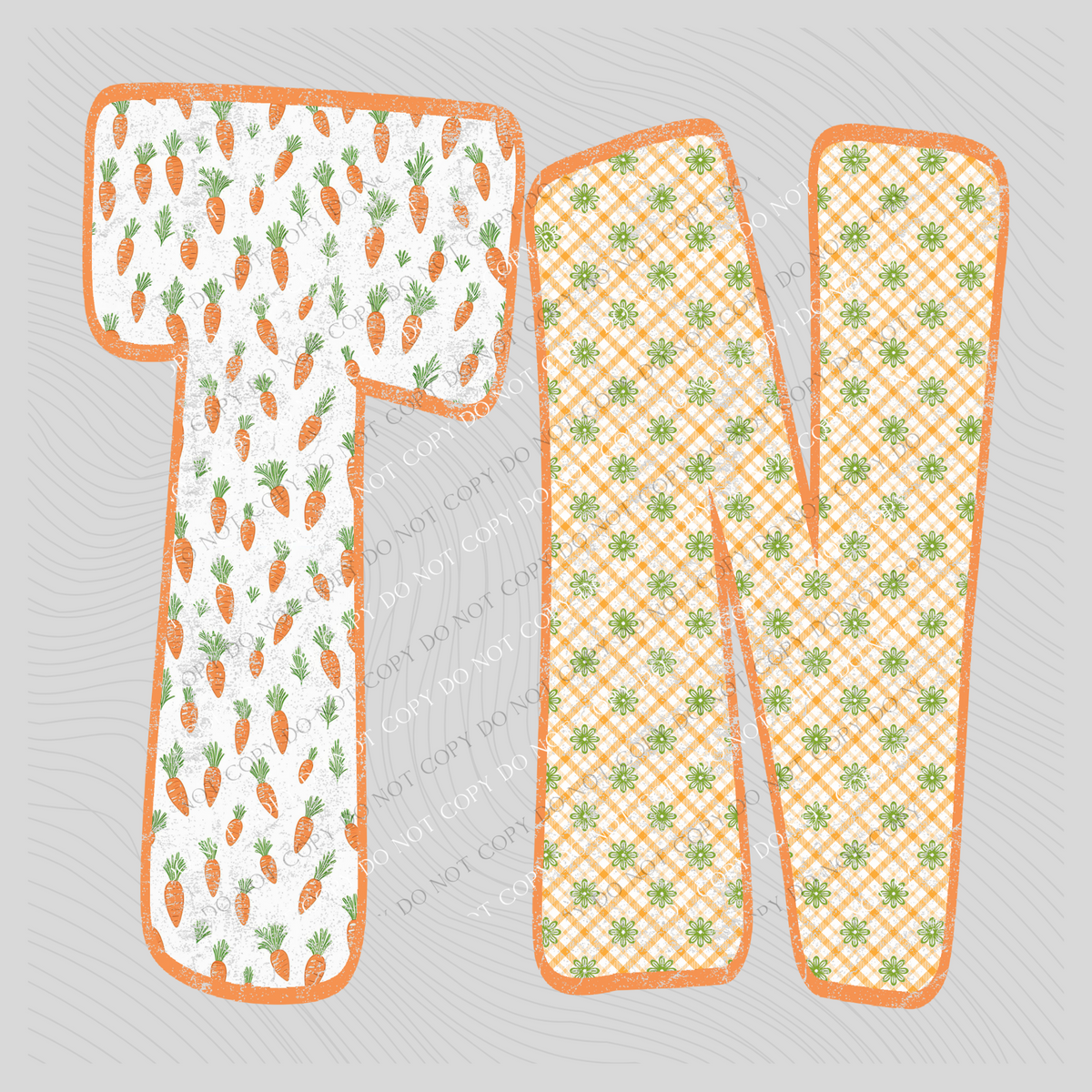 TN Tennessee Spring Carrots & Plaid Distressed Digital Design, PNG