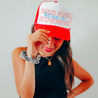 Born Free bot now i’m Expensive in Red & Blue Digital Design, PNG