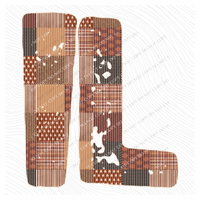 Illinois IL Autumn Pumpkins Quilted Distressed Digital Design in Browns, PNG