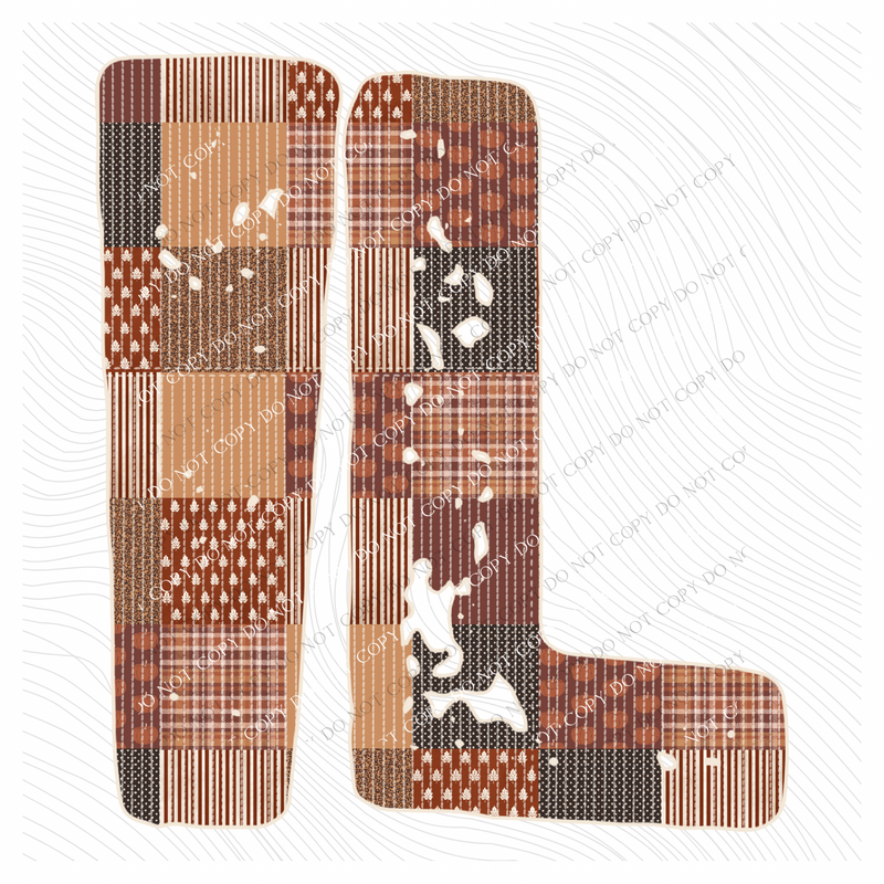 Illinois IL Autumn Pumpkins Quilted Distressed Digital Design in Browns, PNG