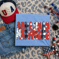 Arkansas Glitter, Floral, Gingham & Stars Patriotic Digital Design, PNG