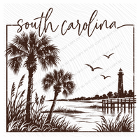 States Nature Scenery Silhouette (includes both brown & cream with purchase) Digital Design, PNG