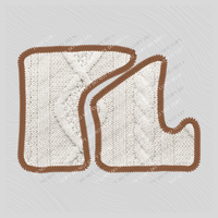 Illinois IL Sweater Patch in Cream & Brown Digital Design, PNG