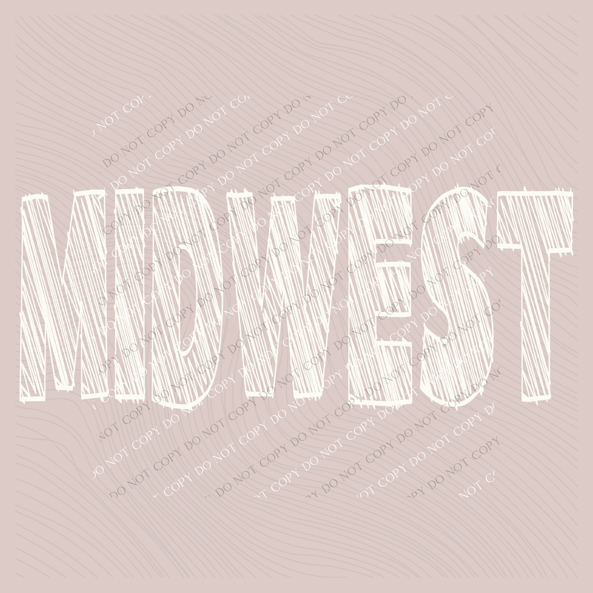 Midwest Scribble in Cream White Digital Design, PNG