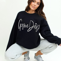 Game Day Sketched Script Hearts in Off-white Digital Design, PNG