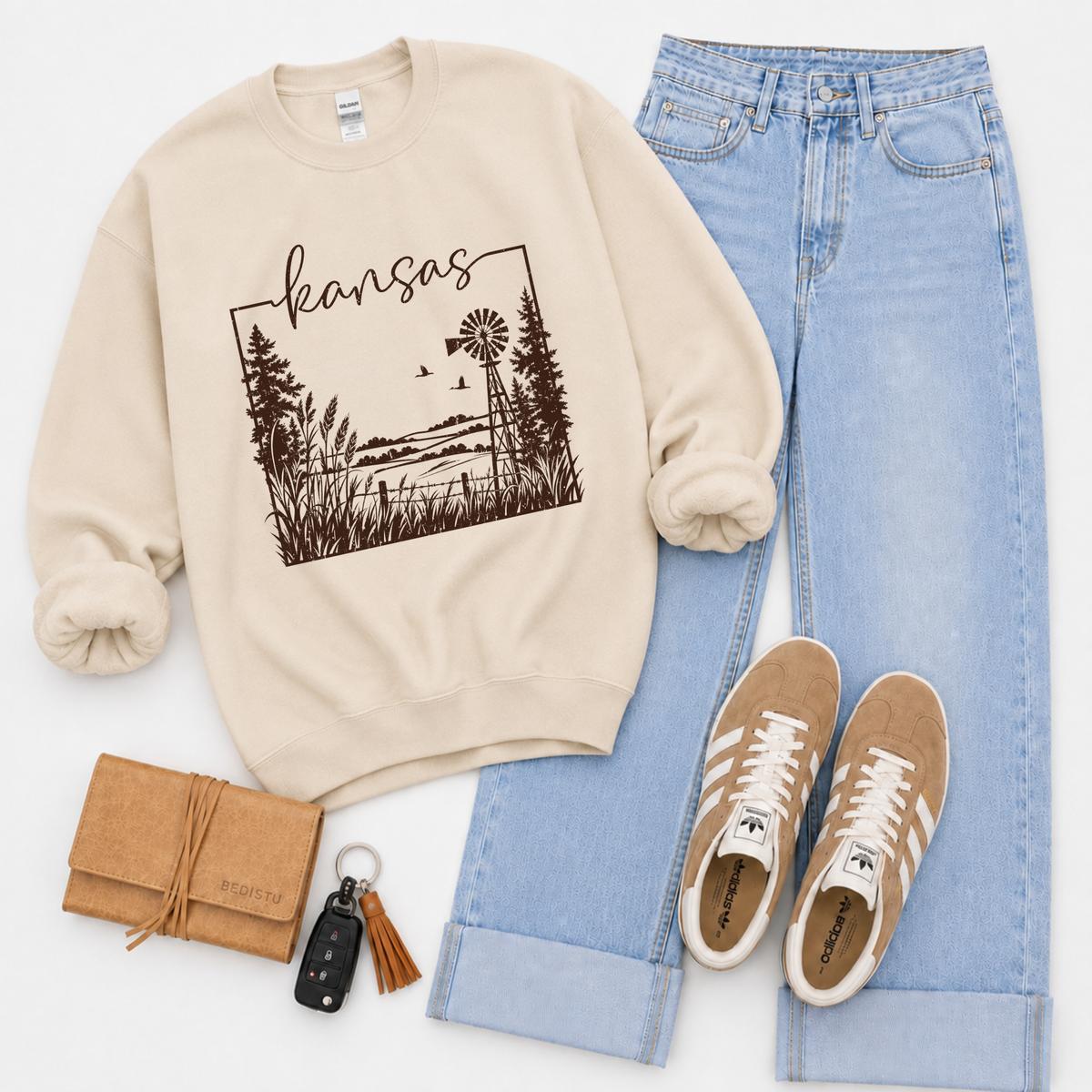 States Nature Scenery Silhouette (includes both brown & cream with purchase) Digital Design, PNG