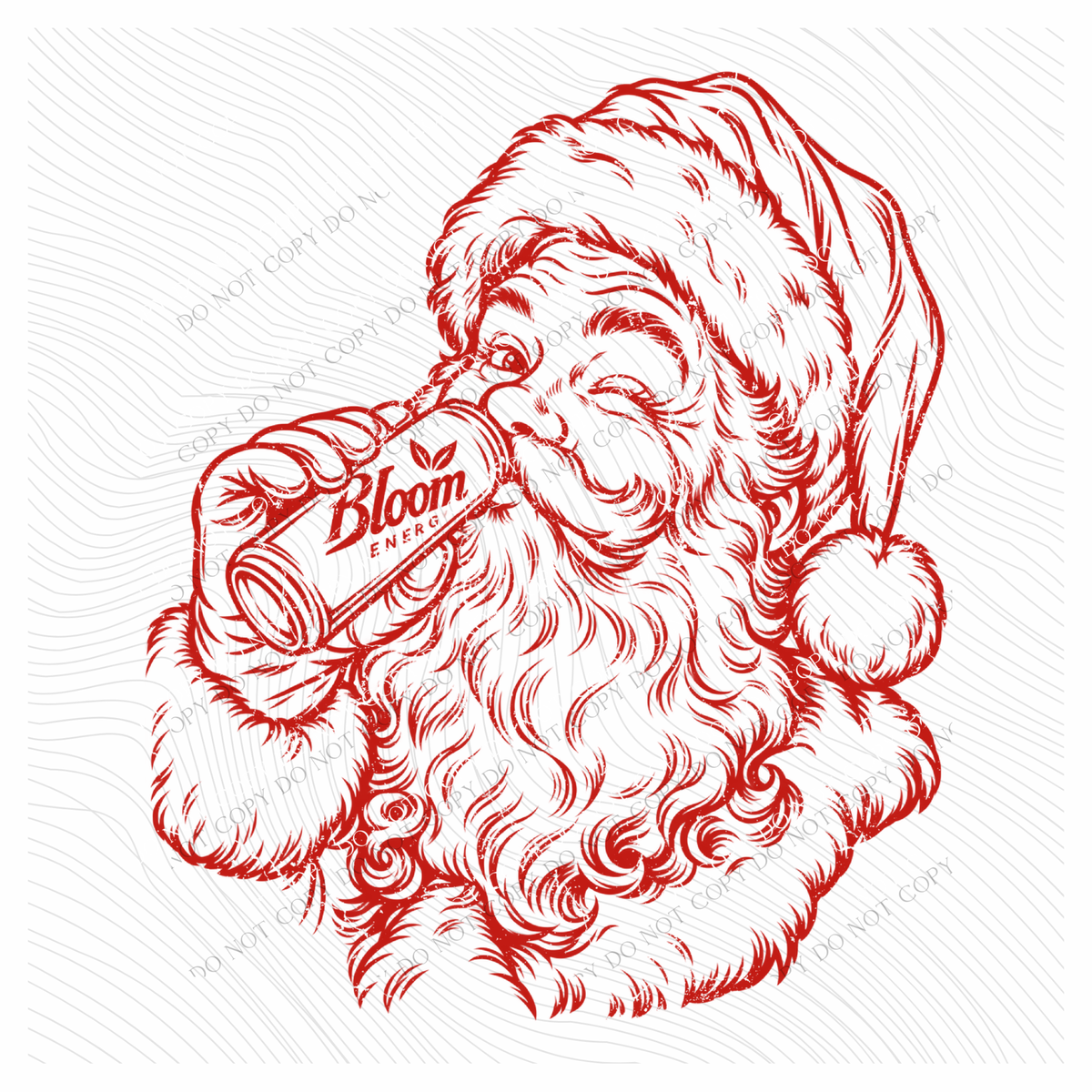 Bloom Energy Santa Digital Design, PNG