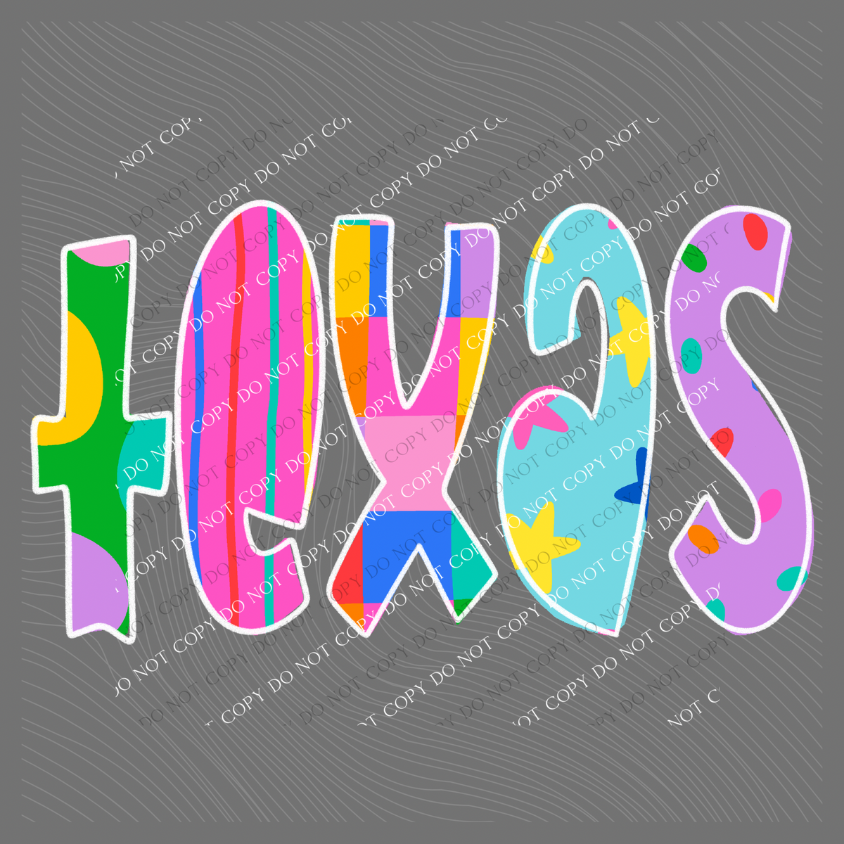 Texas Color Pop Doodle Digital Design, PNG