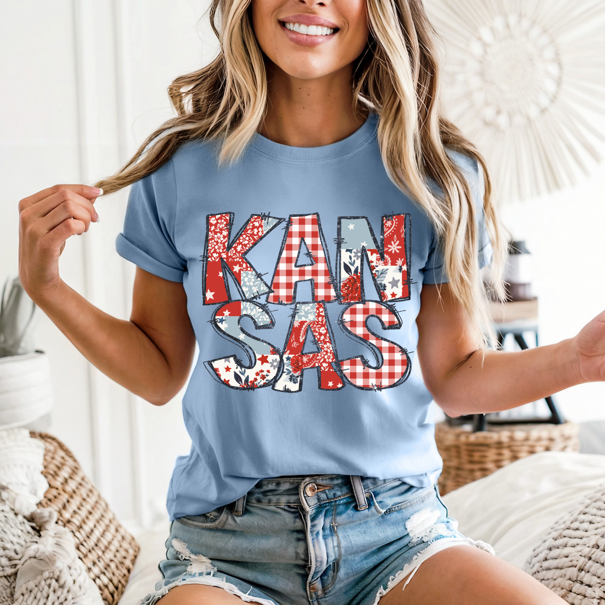 Kansas Doodle Patch & Glitter Digital Design, PNG