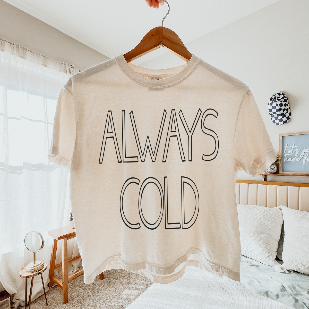 Always Cold Simple Outline in Black Digital Design, PNG