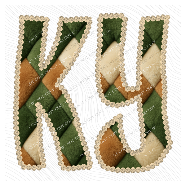KY Kentucky Stitched Argyle Fur Digital Download, PNG