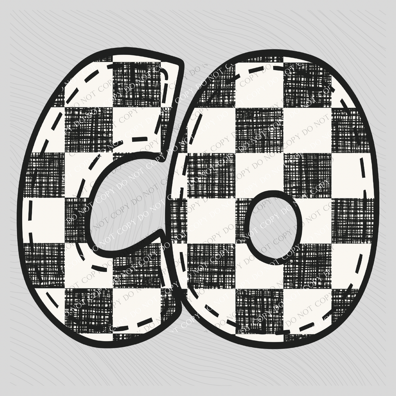 CO Colorado Bubble Stitch Distressed Checkers Black White Digital Design, PNG