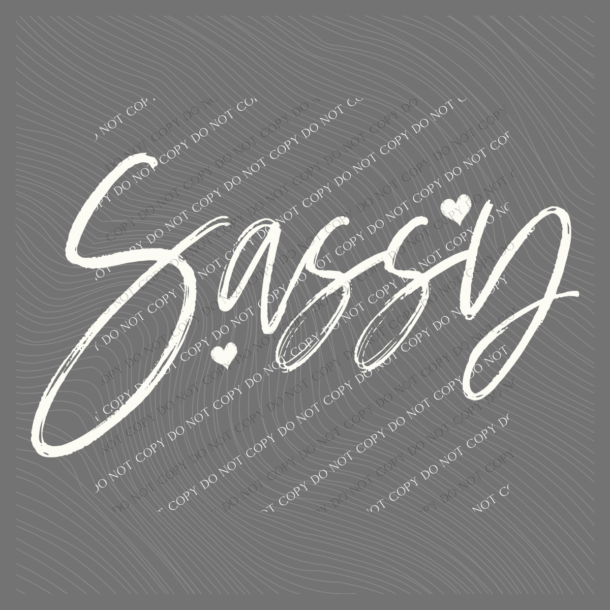 Sassy Sketched Script Hearts in Off-white Digital Design, PNG