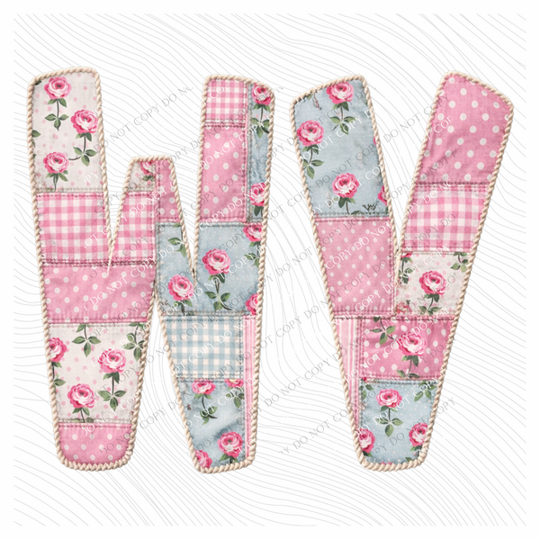 WV West Virginia Quilted Dainty Floral Digital Design, PNG