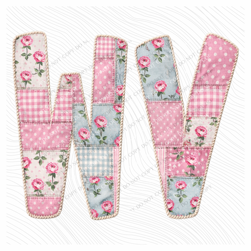 WV West Virginia Quilted Dainty Floral Digital Design, PNG