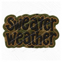 Sweater Weather Camo 3D Chenille Patch Style Digital Download, PNG