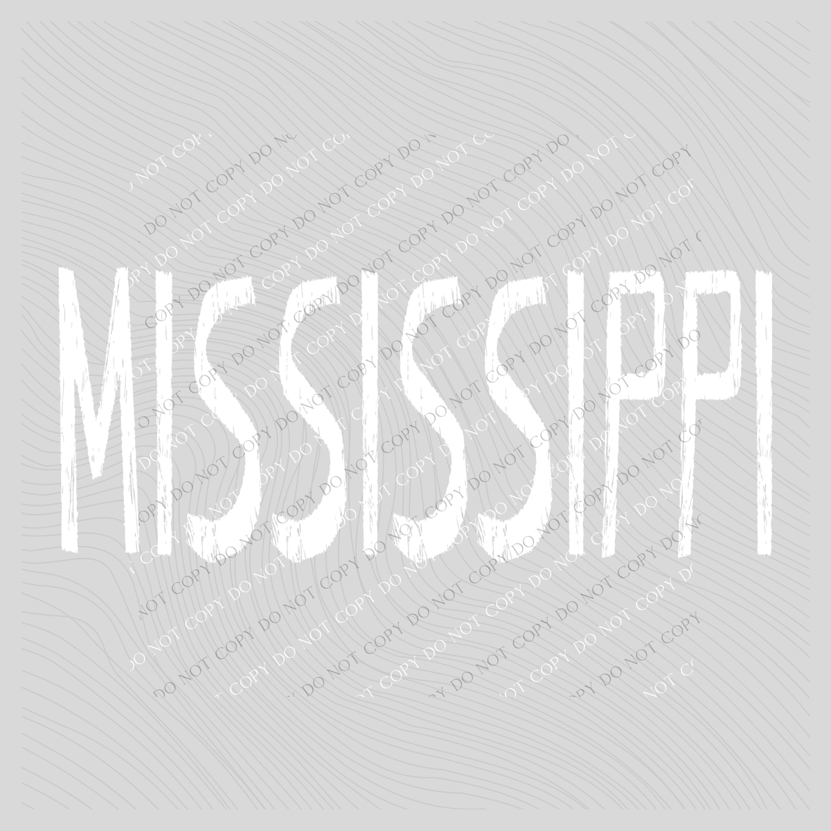 Mississippi Rough in White Digital Design, PNG