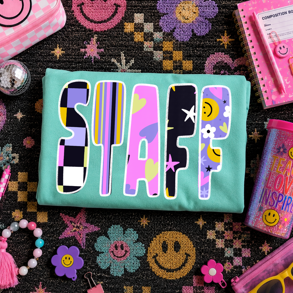 Staff Happy Days Doodle Back to School Digital Design, PNG