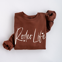 Rodeo Life Sketched Script Hearts in Off-white Digital Design, PNG