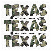 Texas Camo Glitter Stacked with Glitter Script Digital Design, PNG