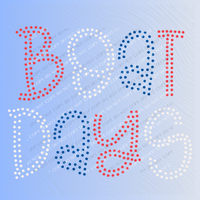 Boat Days Polka Dots in Red, White & Blue Patriotic Digital Design, PNG