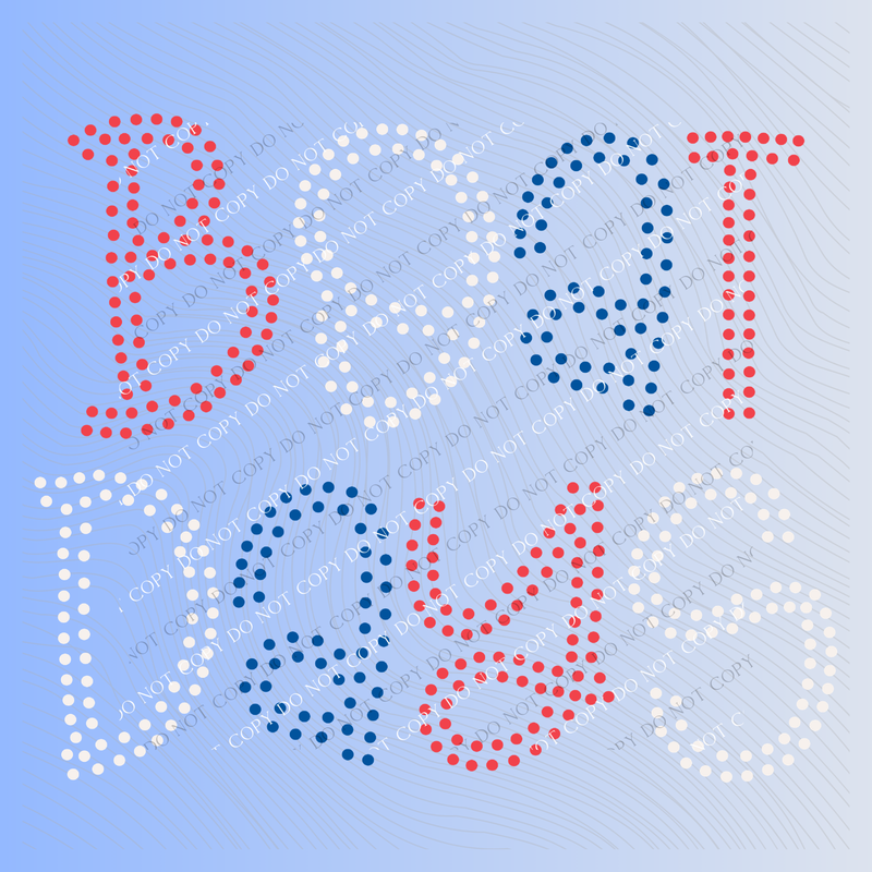 Boat Days Polka Dots in Red, White & Blue Patriotic Digital Design, PNG