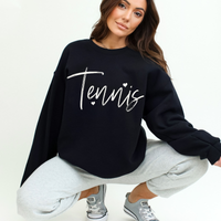 Tennis Sketched Script Hearts in Off-white Digital Design, PNG