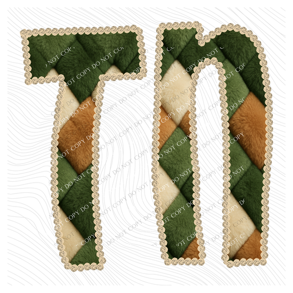 TN Tennessee Stitched Argyle Fur Digital Download, PNG