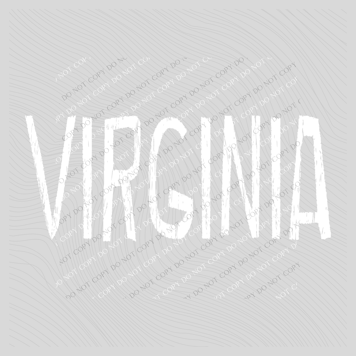 Virginia Rough in White Digital Design, PNG