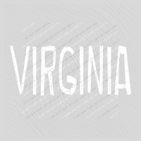 Virginia Rough in White Digital Design, PNG