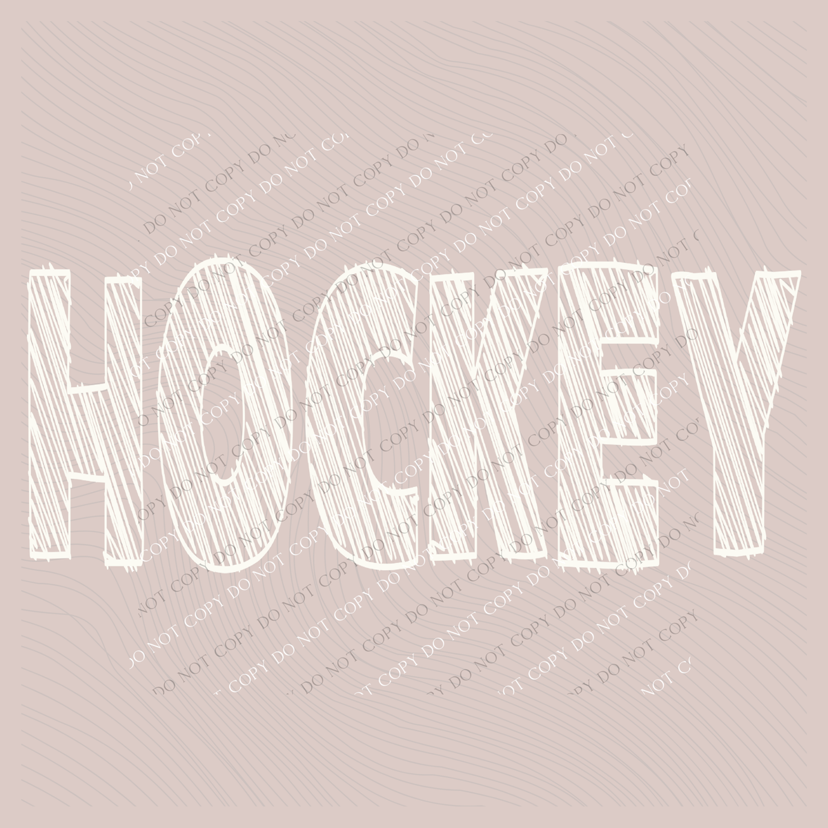 Hockey Scribble in Cream White Digital Design, PNG