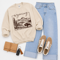 States Nature Scenery Silhouette (includes both brown & cream with purchase) Digital Design, PNG