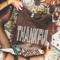 Thankful Scribble in Cream White Fall Digital Design, PNG