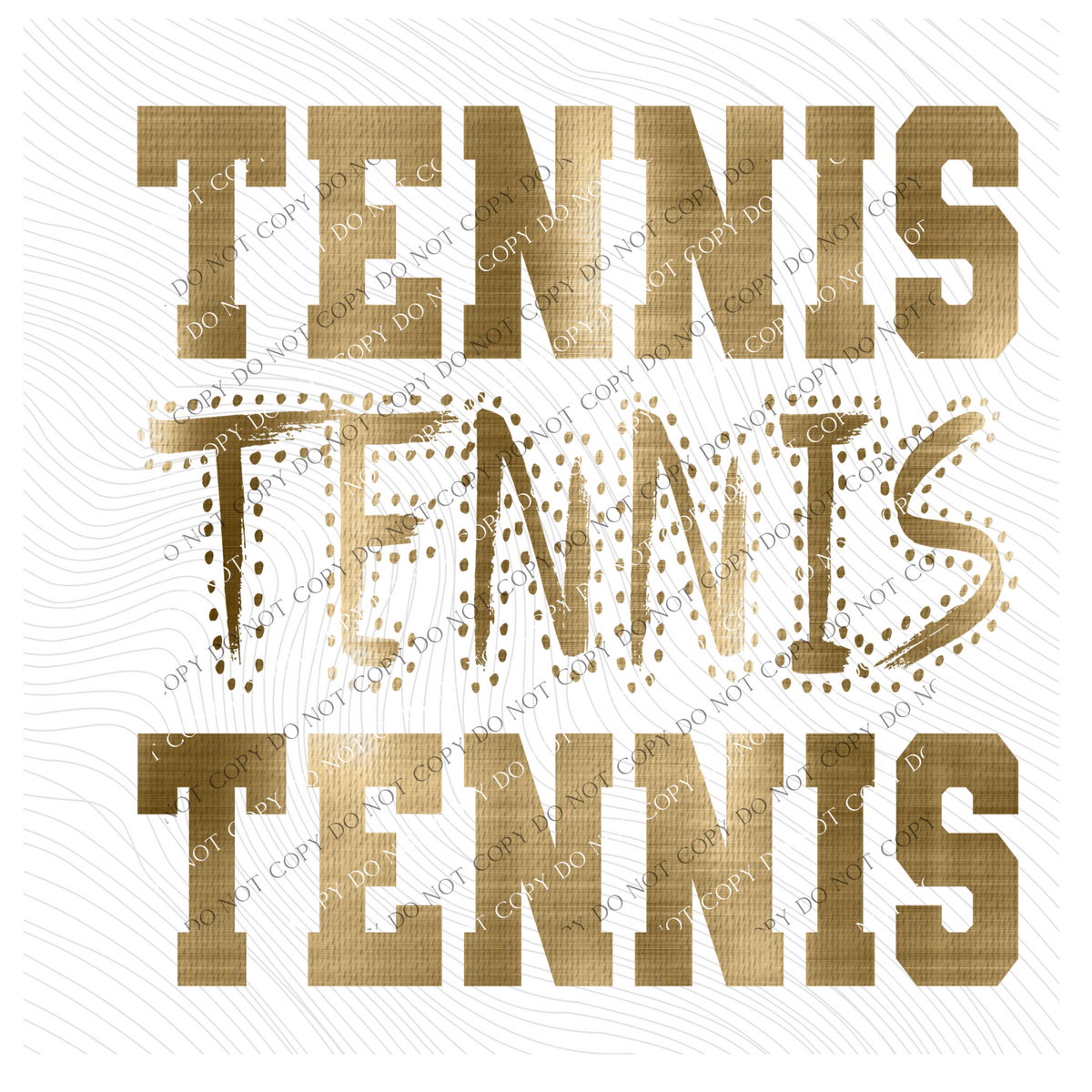 Tennis Varsity Polka Dot Texture Foil Gold Digital Design, PNG