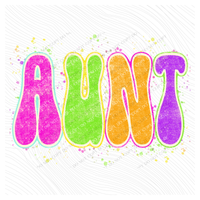 Aunt Neon Chalky Splatter Digital Design, PNG