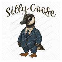 Silly Goose Plaid Tartan Suit Canadian Goose Digital Download, PNG