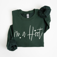 I’m a Hoot Sketched Script Hearts in Off-white Digital Design, PNG