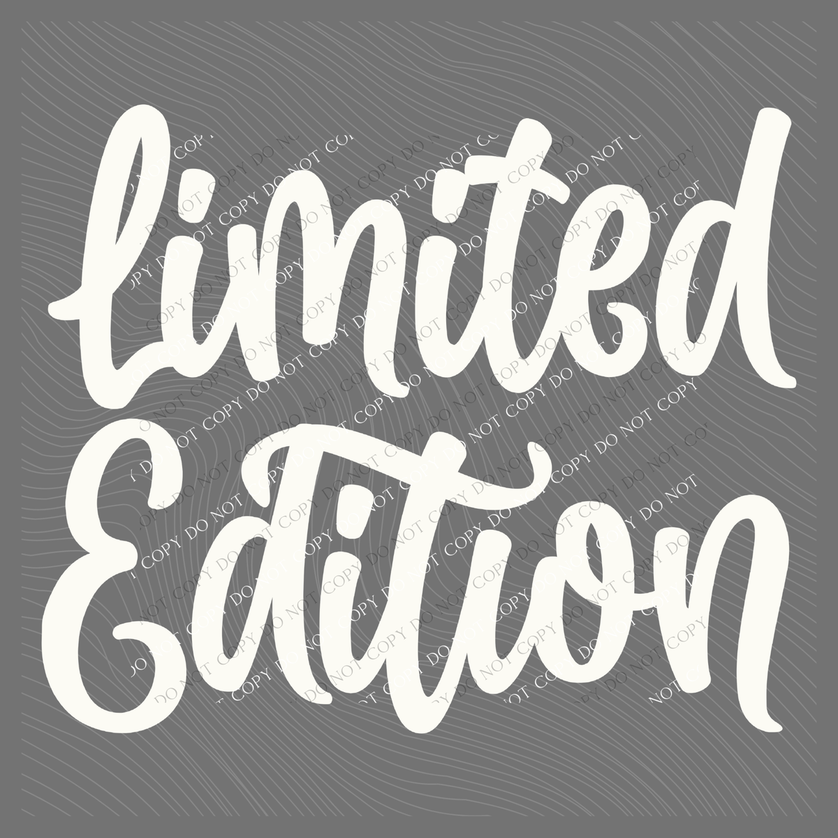 Limited Edition Script in Off-white Digital Design, PNG
