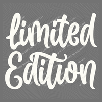 Limited Edition Script in Off-white Digital Design, PNG