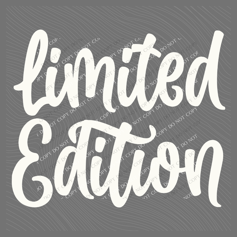 Limited Edition Script in Off-white Digital Design, PNG
