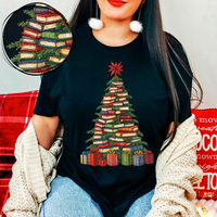 Book Christmas Tree Knitted Digital Download, PNG