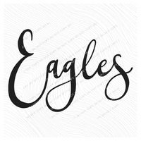 Eagles Script in Black Digital Download, PNG