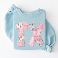 TX Texas Quilted Dainty Floral Digital Design, PNG