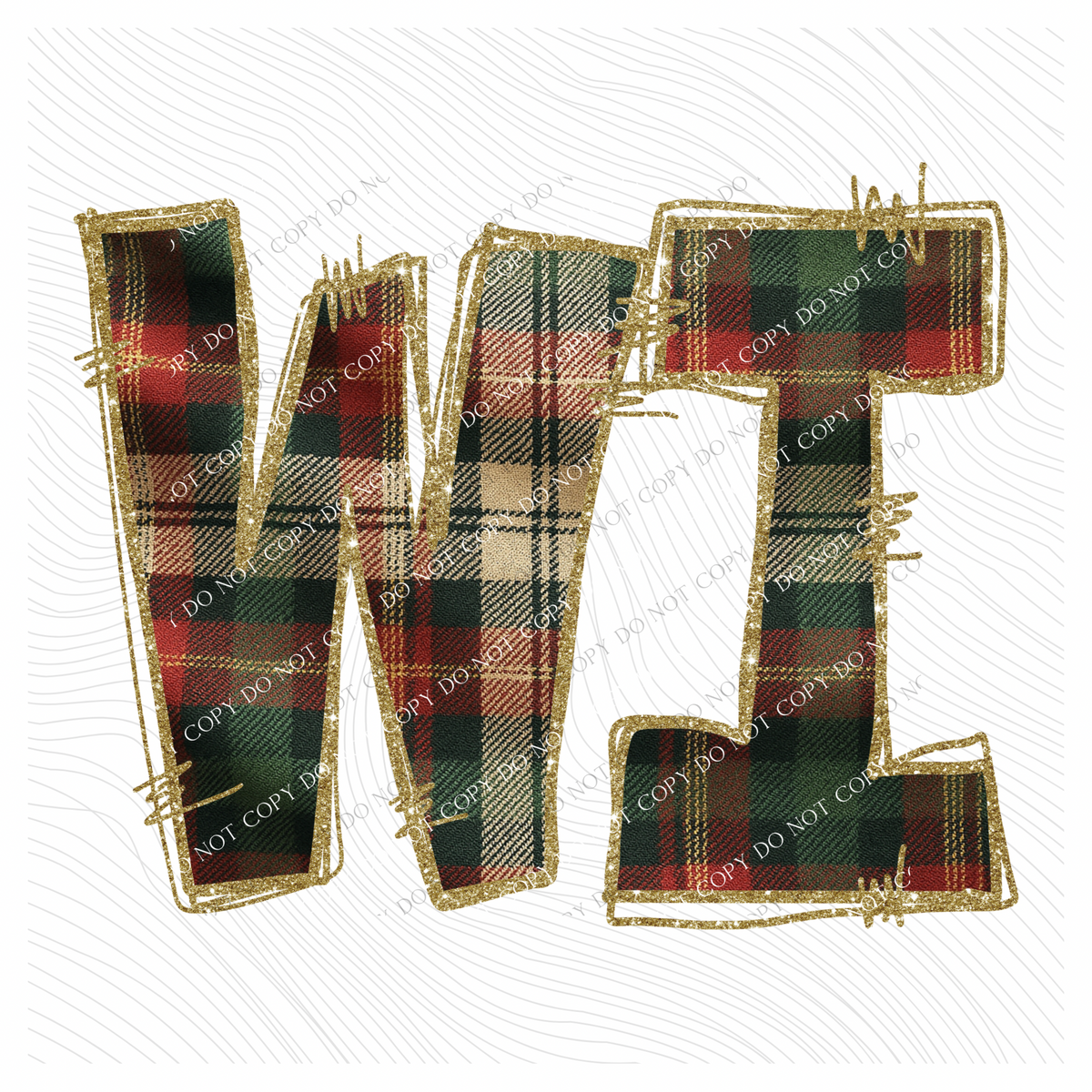 Wisconsin Glitter & Plaid Digital Download, PNG