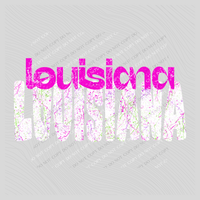 Louisiana Crackle in Neons & White Digital Design, PNG